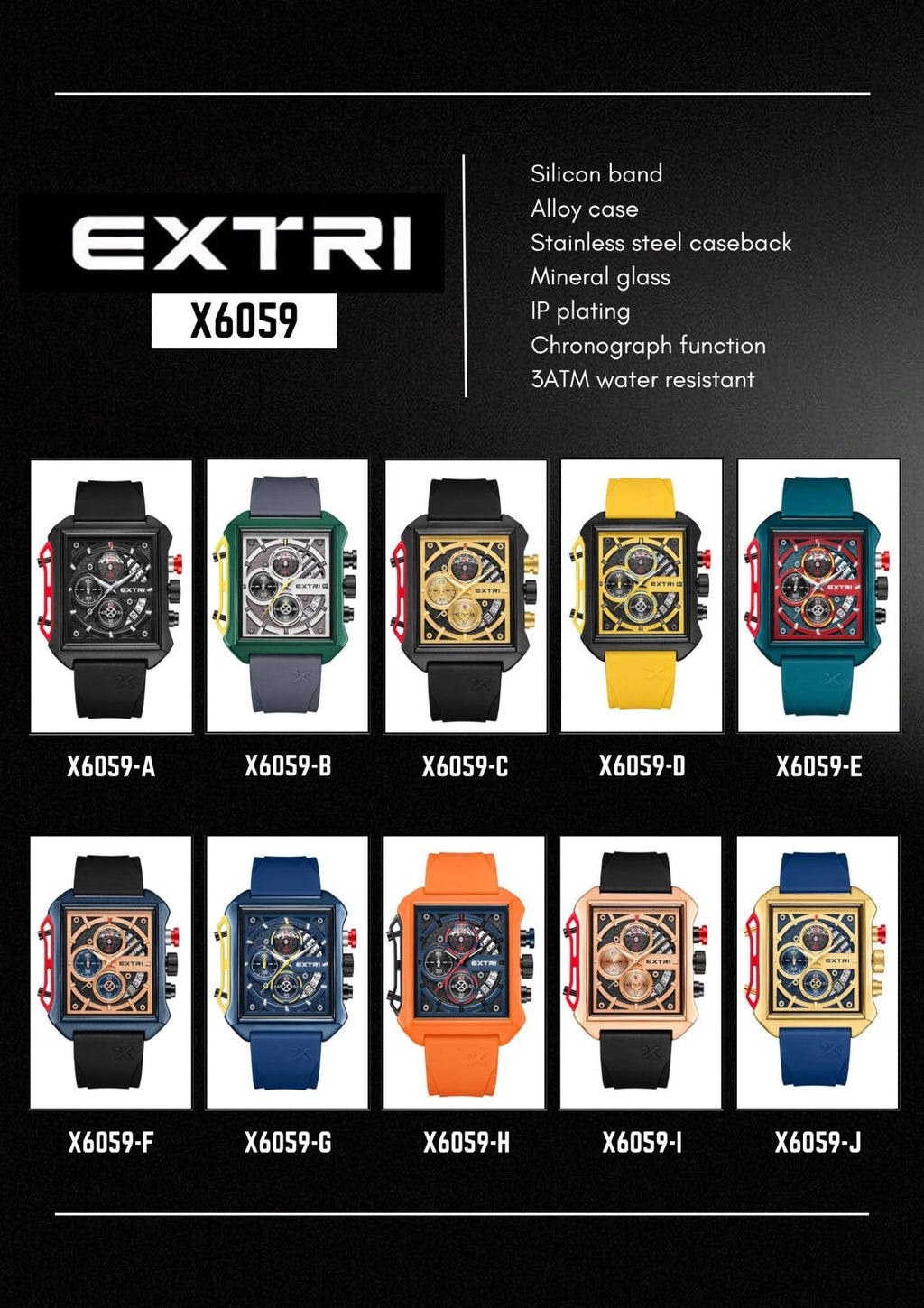 Extri X-6059 Chronograph