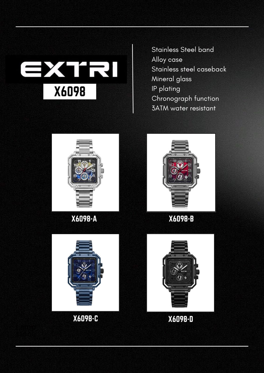 Extri X-6098 Chronograph