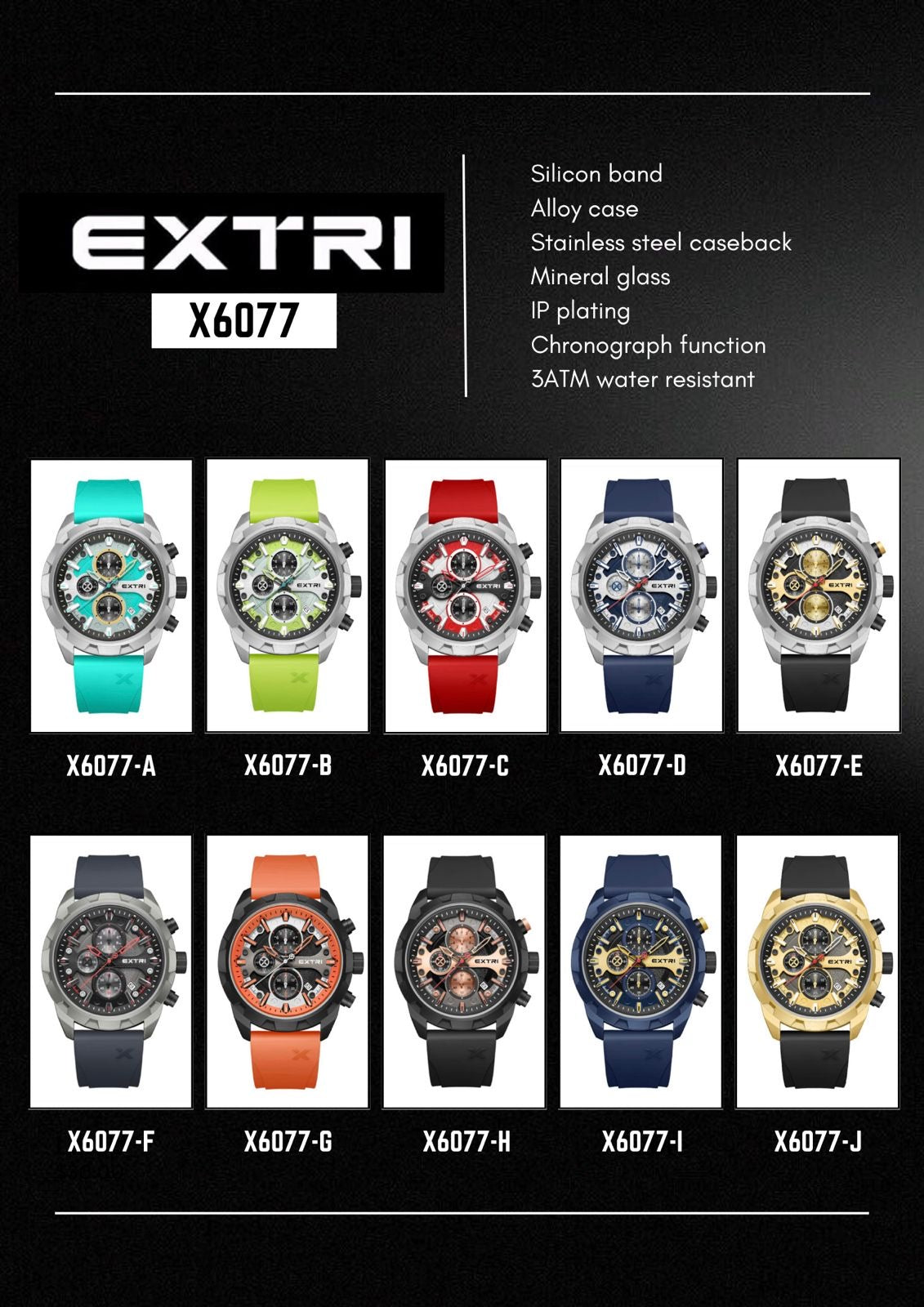Extri X-6077 Chronograph