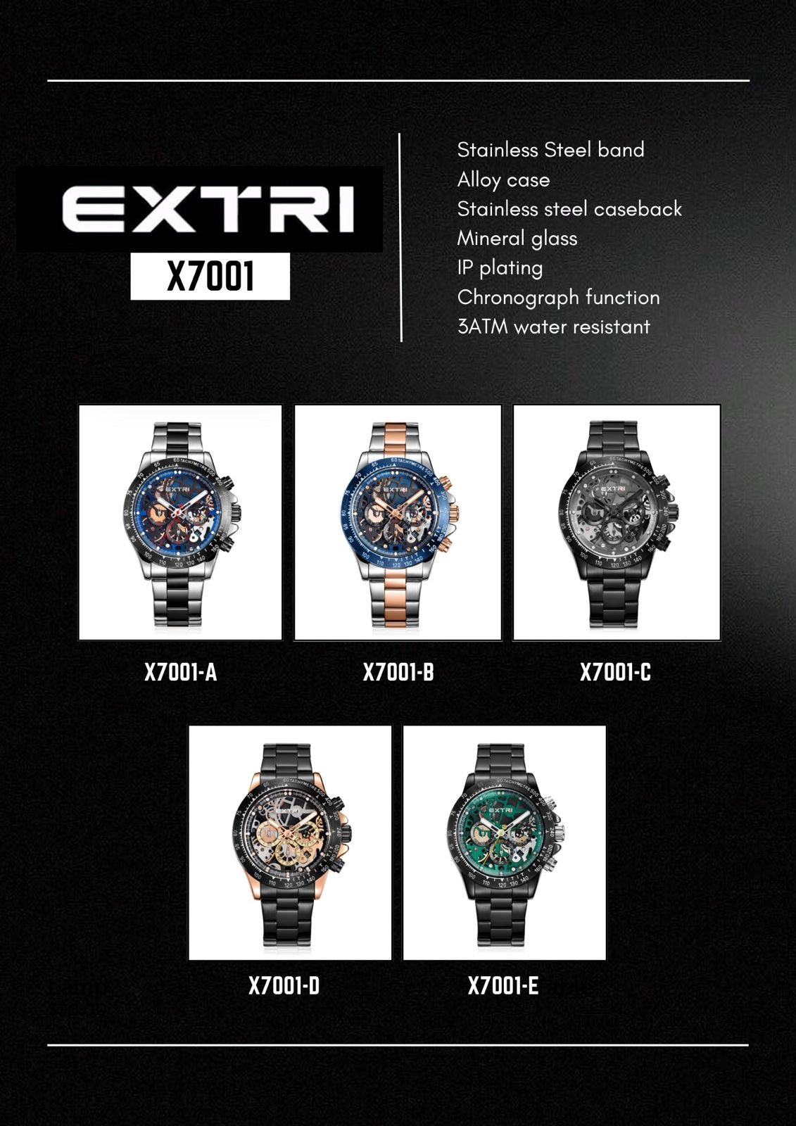 EXTRI X-7001 Chronograph